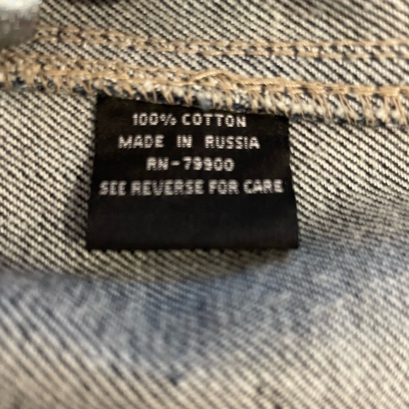 Denim Jacket Size Large Y2K Men’s Vintage. 1990s 2000s Hip Hop Jean Jacket - Picture 5 of 6